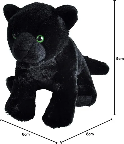Vista 8 de Wild Republic Jaguar Black, Cuddlekins, animal de peluche, 12 pulgadas, regalo para niños, juguete de peluche, botellas de agua recicladas