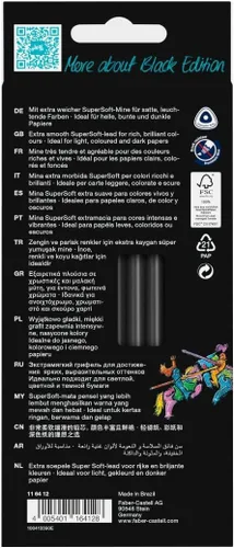 Vista 2 de Faber-Castell Lápices de colores Black Edition, clásicos, suministros para manualidades de primavera