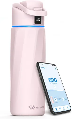 Vista 13 de BOOST - Botella de agua inteligente que te recuerda que debes beber, botella aislada al vacío de acero inoxidable sin BPA de 24 onzas, botella