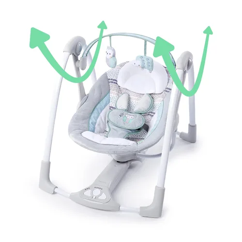Vista 3 de Ingenuity - Columpio portátil compacto y ligero para bebés con música, sonidos de la naturaleza y tecnología de ahorro de baterías - Abernathy, 0-9