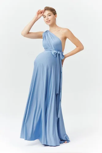 Vista 5 de Vestido de maternidad para sesión de fotos, vestido de baby shower, vestido de maternidad de talla grande, vestido largo infinito, vestido