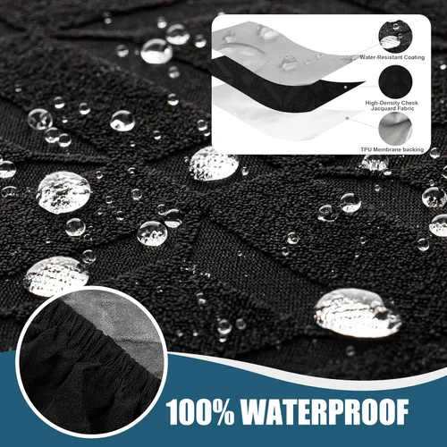 Vista 249 de Gennia Funda Impermeable para Silla Reclinable, Fundas Elásticas para Sofá Reclinable con Bolsillos, Fundas Lavables para Silla Reclinable Lazy Boy