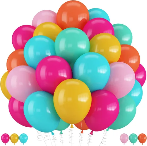 Vista 18 de Globos de color verde salvia marrón, paquete de 60 globos con estampado Verde Marrón Oro