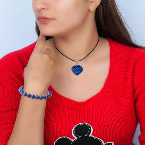 Vista 4 de ABHISUBYA Heart Necklace Pendant - Crystal Bracelet - Crystal Necklace - Heart Necklaces for Women - Necklaces for Women Trendy - Crystal Necklace