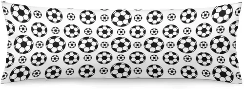Vista 12 de Funda de almohada corporal a rayas blancas y negras, fundas de almohada a rayas blancas y negras, funda de almohada larga moderna con cremallera