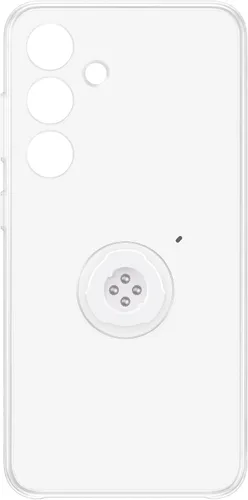 Vista 3 de Samsung Funda transparente para teléfono Galaxy S24, funda protectora con agarre de mano, soporte, accesorios para correa de muñeca, protección