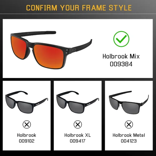Vista 2 de Bwake Lentes de repuesto para gafas de sol Oakley Holbrook Mix OO9384
