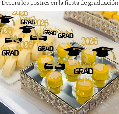 Vista 3 de YuBoBo 2019 - Decoración para magdalenas, decoración para las magdalenas de la fiesta de graduación, año 2019, juego de 48 piezas, 48 pizas