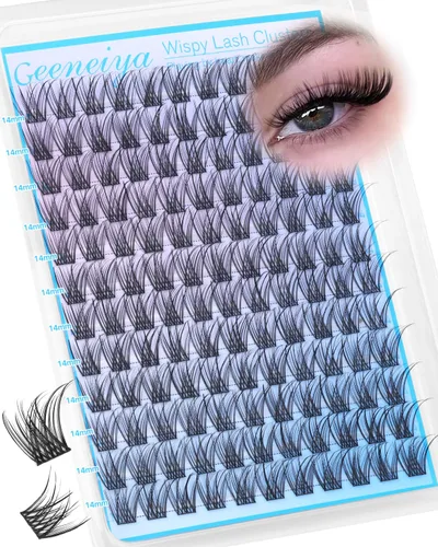Vista 25 de Extensiones de pestañas en racimo con banda transparente, pestañas cortas y onduladas C, extensiones de pestañas naturales en racimo, pestañas