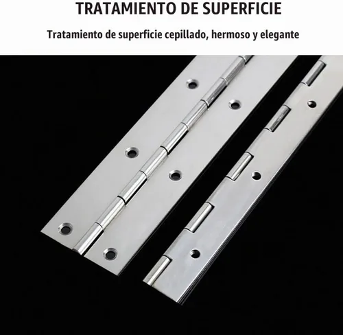 Vista 3 de EPHECH Bisagras continuas y de piano de 20 pulgadas, 2 bisagras de piano de acero inoxidable resistente, bisagra continua plegable pulida suave