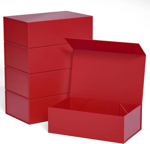 Vista 19 de Caja de regalo negra de 10" x 6" x 3" con tapa de cierre magnético, caja de regalo para regalos, cajas de regalo de dama de honor, caja bonita, caja