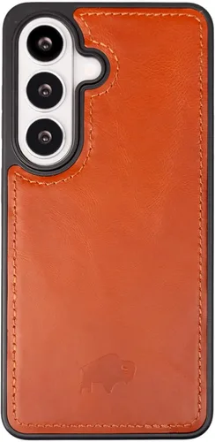 Vista 14 de BLACKBROOK Funda de piel de alta calidad a presión compatible con Samsung Galaxy S24, elegante funda de cuero de grano completo con la máxima