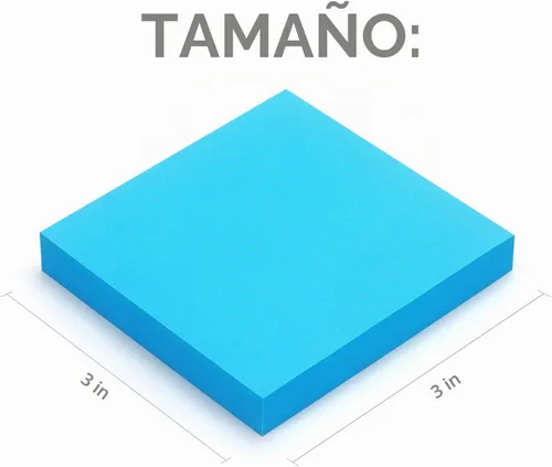 Vista 3 de Notas adhesivas 3x3 pulgadas colores brillantes con almohadillas autoadhesivas moradas 100 hojas/almohadilla 12 almohadillas