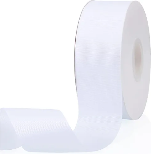 Vista 111 de Cinta de grogrén de doble cara de color liso azul bebé de 1-1/2 pulgadas x 50 yardas para envolver regalos, bodas, fiestas, manualidades, lazos