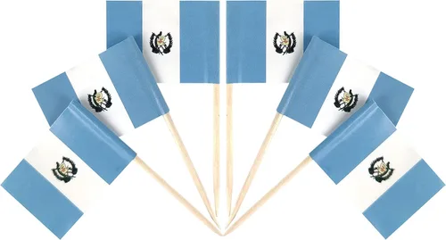 Vista 16 de QQSD Bandera de Albania palillo de dientes Albania Pequeña Bandera para cupcakes, 100