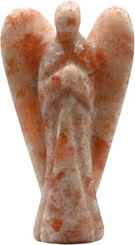 Vista 13 de Figuras de ángel guardián de cristal de aventurina verde (oscuro) para piedra natal curativa, estatua decorativa (ángel de bolsillo tallado a mano)