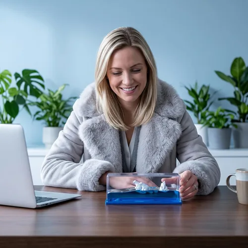 Vista 7 de Honsheng Figuras de oso polar insumergible, juguete líquido líquido en una caja, decoración del hogar, regalos para mujeres y hombres, escritorio