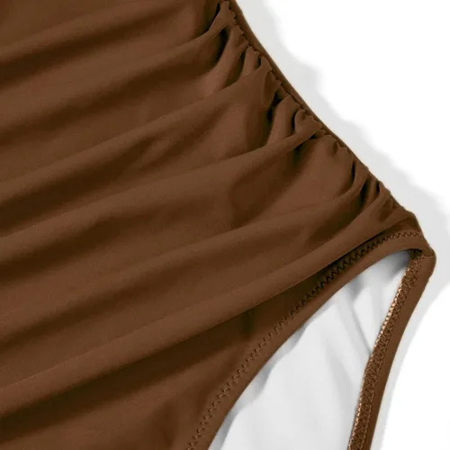Vista 38 de SUUKSESS Traje de baño sexy de una pieza con volantes y control de abdomen para mujer