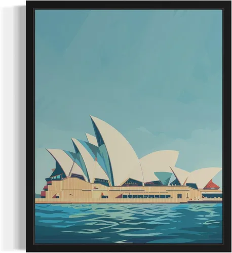 Vista 27 de Póster de paisaje de Adelaide Australia, arte de pared retro vintage, pintura de paisaje de la naturaleza, galería 23