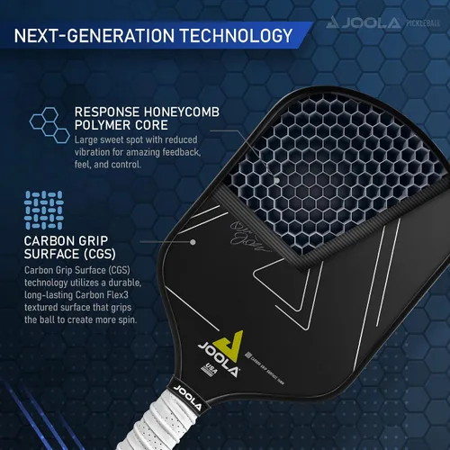 Vista 4 de JOOLA Pickleball Paddles – Textured Carbon Grip Surface for Spin, Control & Power – Select Hyperion, Vision or Radius Shapes – Lightweight, Durable
