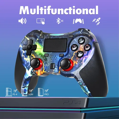 Vista 2 de TERIOS Wireless Controller Compatible with PS4ProSlim, Pa4 Controller with Built-in Speaker, Advanced Buttons Programming, Enhanced Dual Vibration