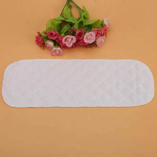 Vista 3 de Sonew Paquete de 10 forros de pañales de tela transpirable de algodón suave para bebés, insertos modernos para comodidad y absorción (3 capas)