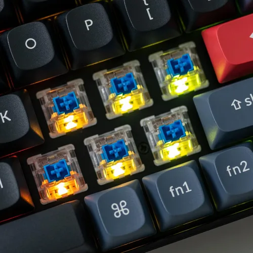 Vista 8 de Keychron K6 Pro Teclado mecánico inalámbrico personalizado Macro programable QMKVIA teclado intercambiable en caliente K Pro Blue Switch teclado