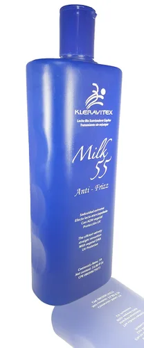 Vista 4 de Kleravitex Milk 55 - Acondicionador sin enjuague para el cabello, tratamiento en crema desenredante de 33.80 onzas, botella antiencrespamiento