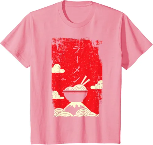 Vista 65 de Ramen Noodles Camiseta de arte japonés, Negro