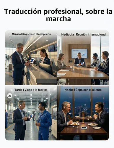 Vista 7 de ANFIER Auriculares de traducción A8 con ChatGPT integrado, no necesita Blanco