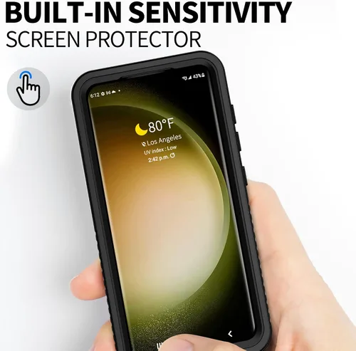 Vista 6 de BEASTEK Funda impermeable para Galaxy S23, a prueba de golpes, a prueba de polvo, IP68, serie FSN con protector de pantalla integrado antiarañazos