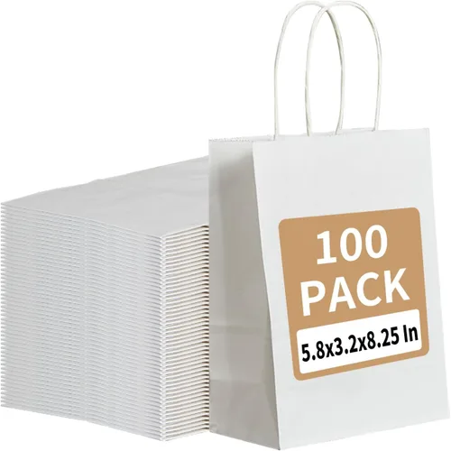 Vista 9 de RACETOP Bolsas de Papel Marrón Grandes con Asas al Por Mayor 100 Piezas 16x6x12 Pulgadas Bolsas de Regalo al Por Mayor, Bolsas de Papel Kraft Marrón