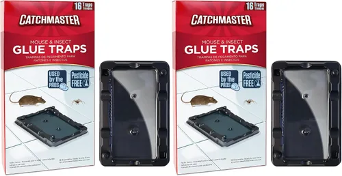 Vista 12 de Catchmaster -6 trampas de pegamento resistentes a la congelación para ratones e insectos, para interiores para el hogar, bandeja adhesiva
