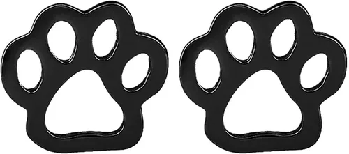 Vista 2 de Aretes pequeños minimalistas para mujeres y niñas, de acero inoxidable, huecos, cachorros, gatos, perros, animales, huellas dactilares, cartílago