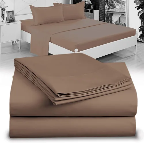 Vista 8 de Juego de Sábanas Twin - Sábanas de Cama Twin de Microfibra Ultra-Suave 1800 - Doble Cepillado - Bolsillos Profundos - Ajuste Fácil - Sin Arrugas Gris