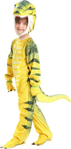 Vista 2 de NoveltyBoy Disfraz de dinosaurio T-Rex para bebé de Triceratops para cosplay