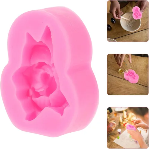 Vista 7 de EXCEART Diy Candle - Molde de aromaterapia hecho a mano, kit de velas de flores de rosa