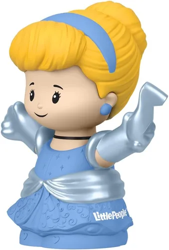 Vista 2 de Mattel Pieza de repuesto para el juego Fisher-Price Little People - HJW75 ~ Figura de repuesto de princesa Cenicienta ~ Ella sostiene una zapatilla