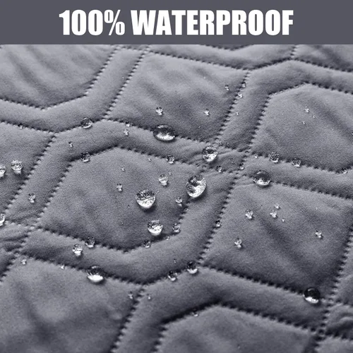 Vista 4 de Funda impermeable para reposabrazos de sofá de 1/2/3 plazas, con bolsillo, antideslizante, protector acolchado de muebles para sofá reclinable