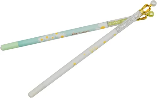 Vista 8 de 12 bolígrafos de margaritas Fanshion Crown Pen Pearl Floral Pen con tinta negra de 0.020 in para fiesta escolar, cumpleaños, oficina, fiesta, bodas