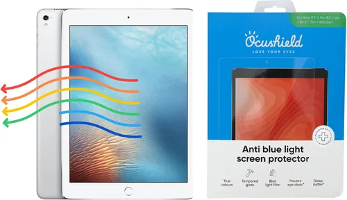 Vista 15 de Ocushield Protector de pantalla de vidrio templado antiluz azul para Apple iPad Mini 1/2/3 (7.9") - Filtro de luz azul para iPad - Anti reflejo