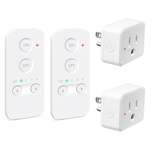 Vista 128 de NineLeaf - Enchufe de salida de control remoto, interruptor de luz de encendido y apagado inalámbrico desmontable 500FT Light Plug Decorator