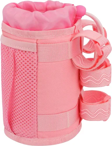 Vista 10 de Soporte para Tazas de Bicicleta, Soporte para Botella de Agua de Manillar para Bicicletas con Bolsillos de Malla, Jaula Universal para Botella