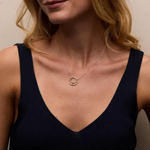 Vista 4 de EVE'S ADDICTION Collar de plata personalizado para madre y familia, cadena de 16 pulgadas, joyería familiar personalizada, collar de piedra natal