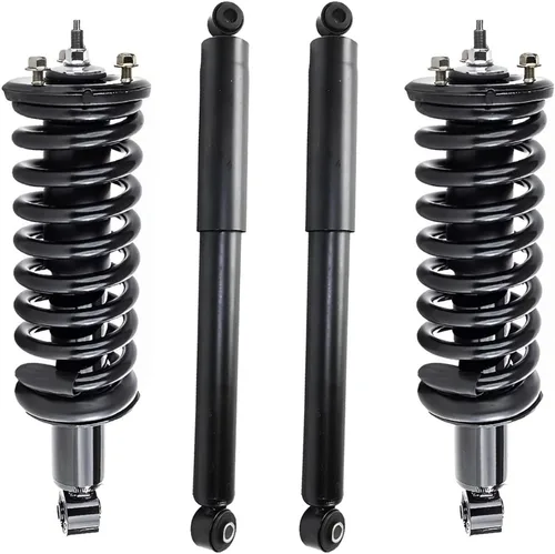 Vista 33 de Detroit Axle - Puntales y Amortiguadores para Chevy Traverse Buick Enclave GMC Acadia Saturn Outlook 2007-2012, 2 puntales delanteros con resorte