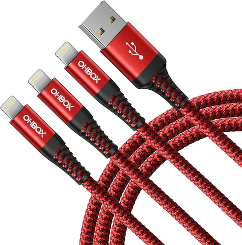 Vista 11 de Cable de carga corto para iPhone de 1 pie, [certificado Apple MFi], paquete de 3 cables Lightning USB de carga rápida, cable de carga i