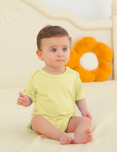 Vista 43 de Jimonda Body de rayón de bambú de manga corta para bebés, niños y niñas, trajes suaves para recién nacidos