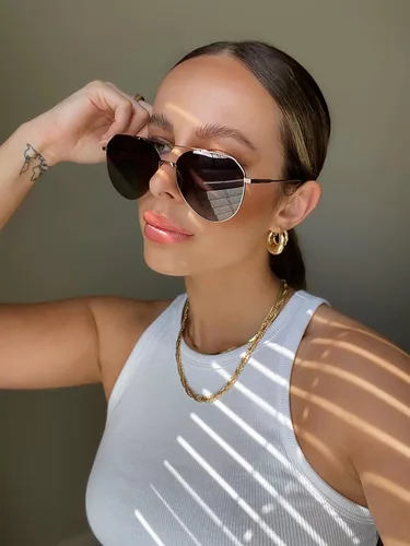 Vista 2 de DIFF Dash Designer Aviator Sunglasses for Women 100% UVAUVB Protection