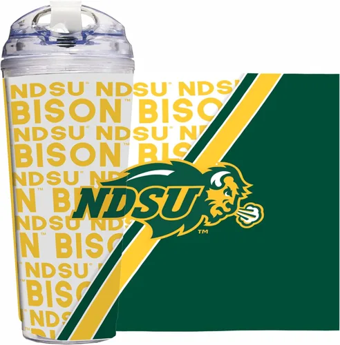 Vista 63 de Rico Industries Taza acrílica NCAA estándar de 24 onzas con tapa con bisagra, taza de doble pared oficialmente licenciada con pajita