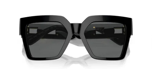 Vista 5 de Versace Gafas de sol para mujer, montura burdeos, lentes marrón oscuro, 2.126 in
